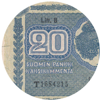 20 Markkaa 1945 Litt.B